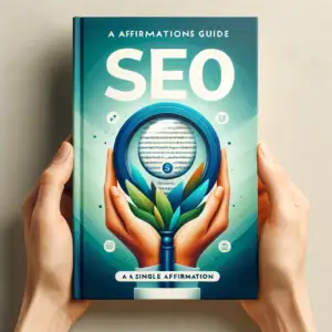 image for your "SEO Affirmations Guide". The design features the title prominently and includes elements related to SEO, set against a calming, professional background.