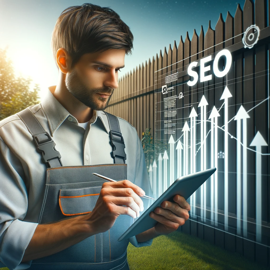 professional fence builder utilizing SEO for his business